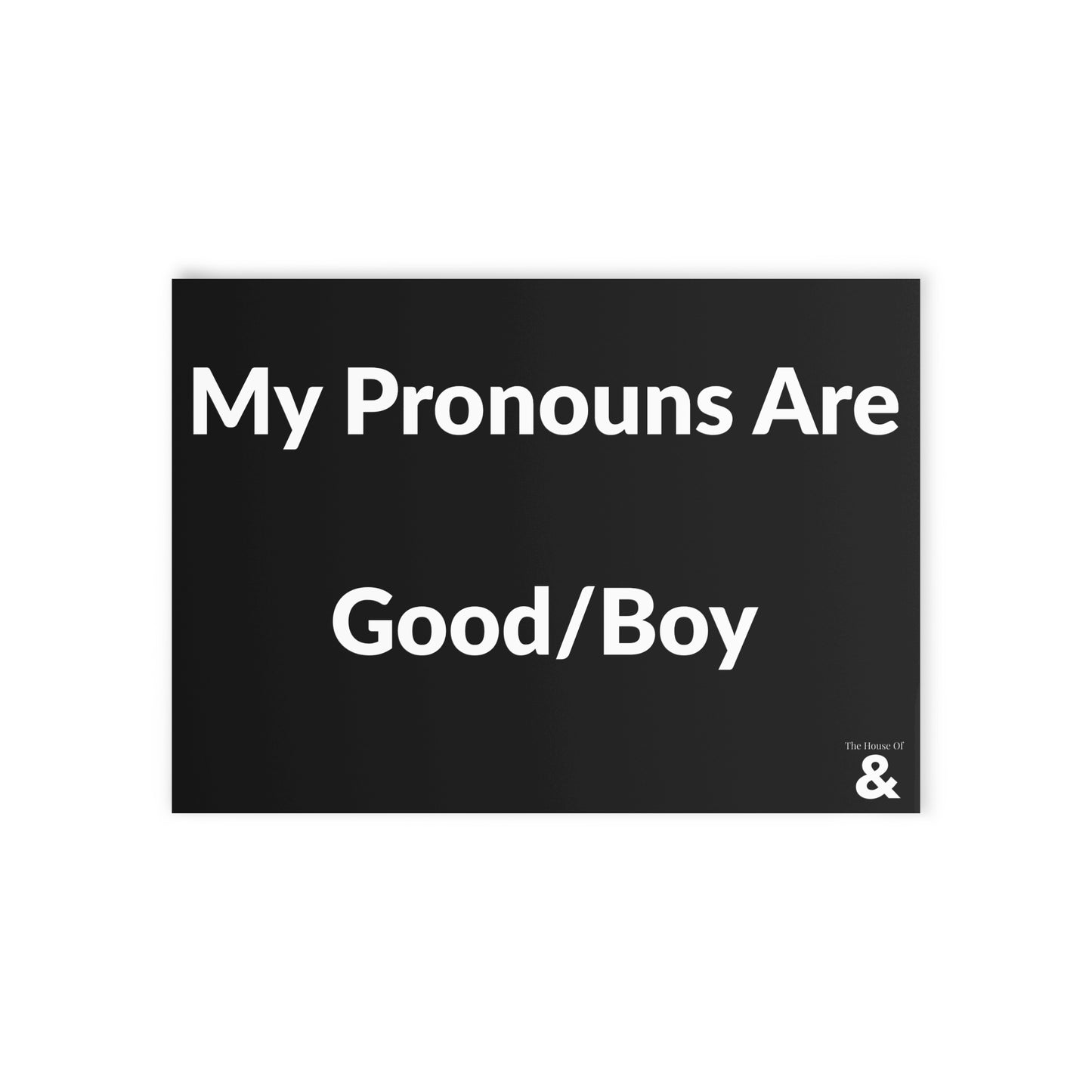 Boutique Gift & Collectible Card - Good/Boy (One-sided print in Midnight)