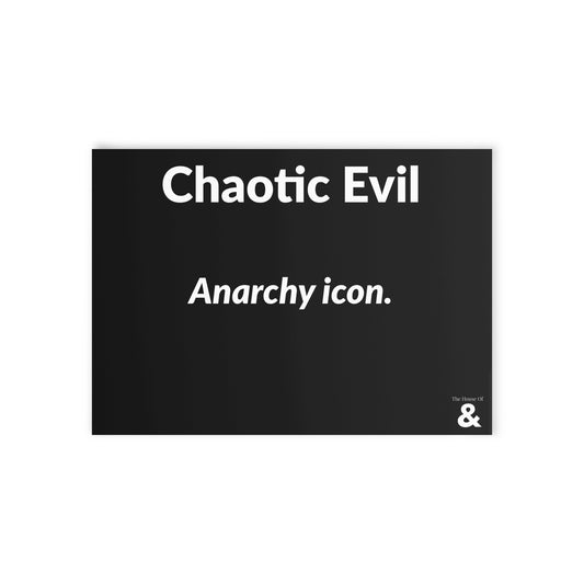 Boutique Gift & Collectible Card - Chaotic Evil (One-sided print)