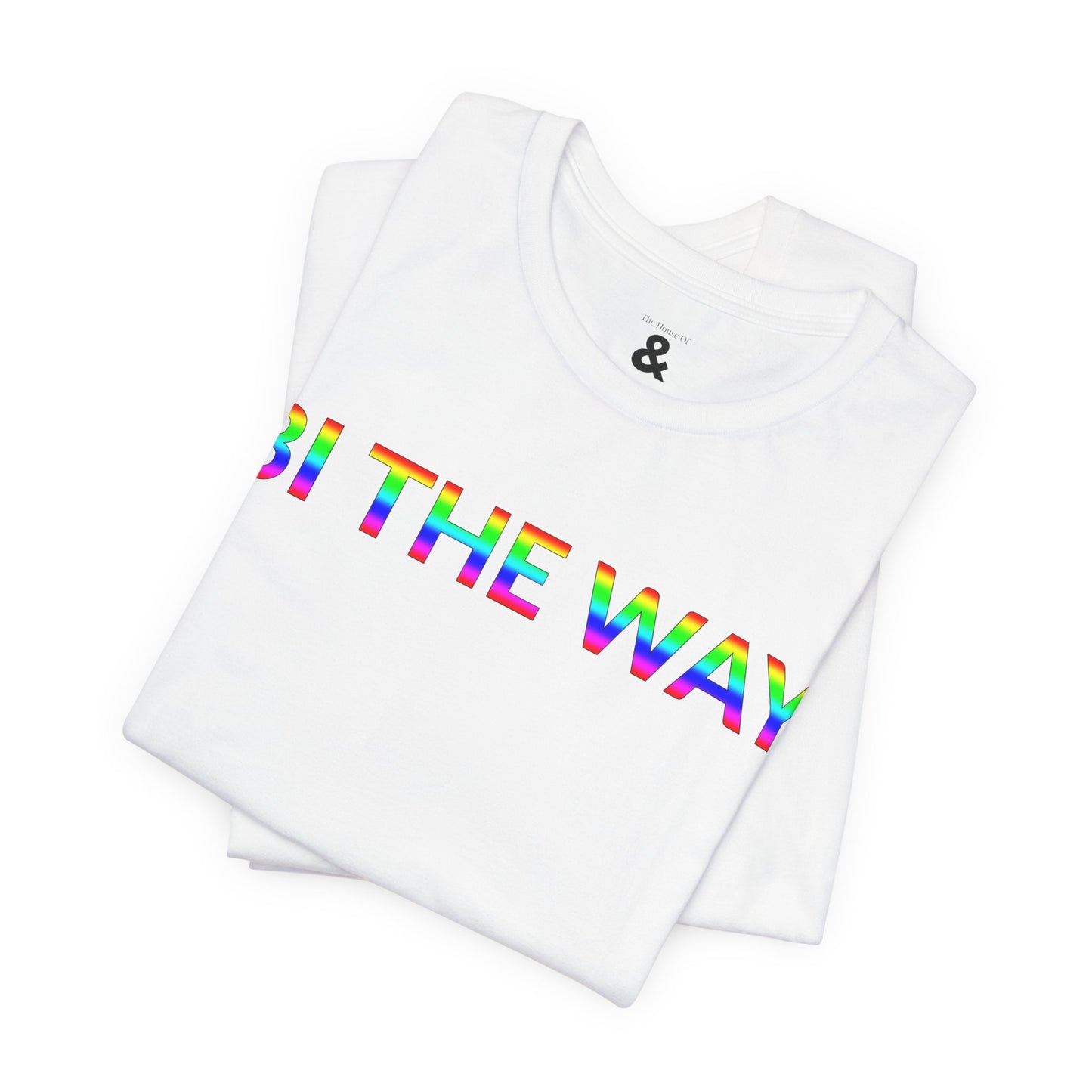 Unisex Jersey Short Sleeve Tee - Bi The Way in Cloud (L)