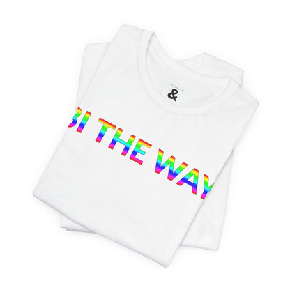 Unisex Jersey Short Sleeve Tee - Bi The Way in Cloud (L)