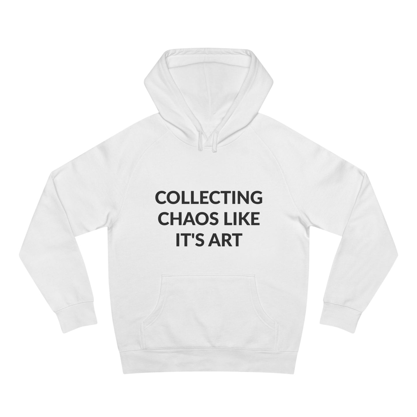 Unisex Supply Hoodie - Collecting Chaos Like It's Art in Cloud (L)