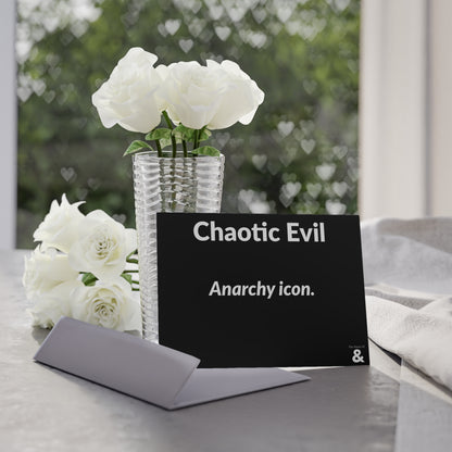 Boutique Gift & Collectible Card - Chaotic Evil (One-sided print)