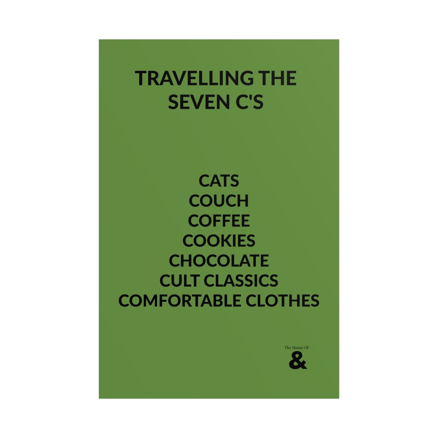 Unframed Poster - Travelling The Seven C's in Soft Herb